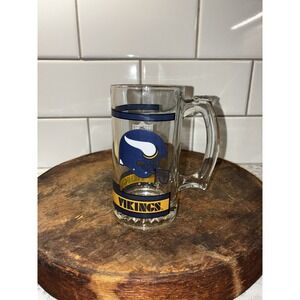 Vikings Fisher Peanuts NFL Beer Mug Helmet Logo